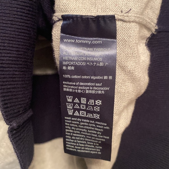 Brand New Tommy Hilfiger Navy/Gray Long Sleeve Sweater…size M - Picture 4 of 5